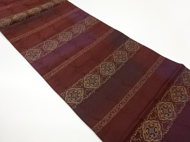 JAPANESE FUKURO OBI / WOVEN FLOWER CREST